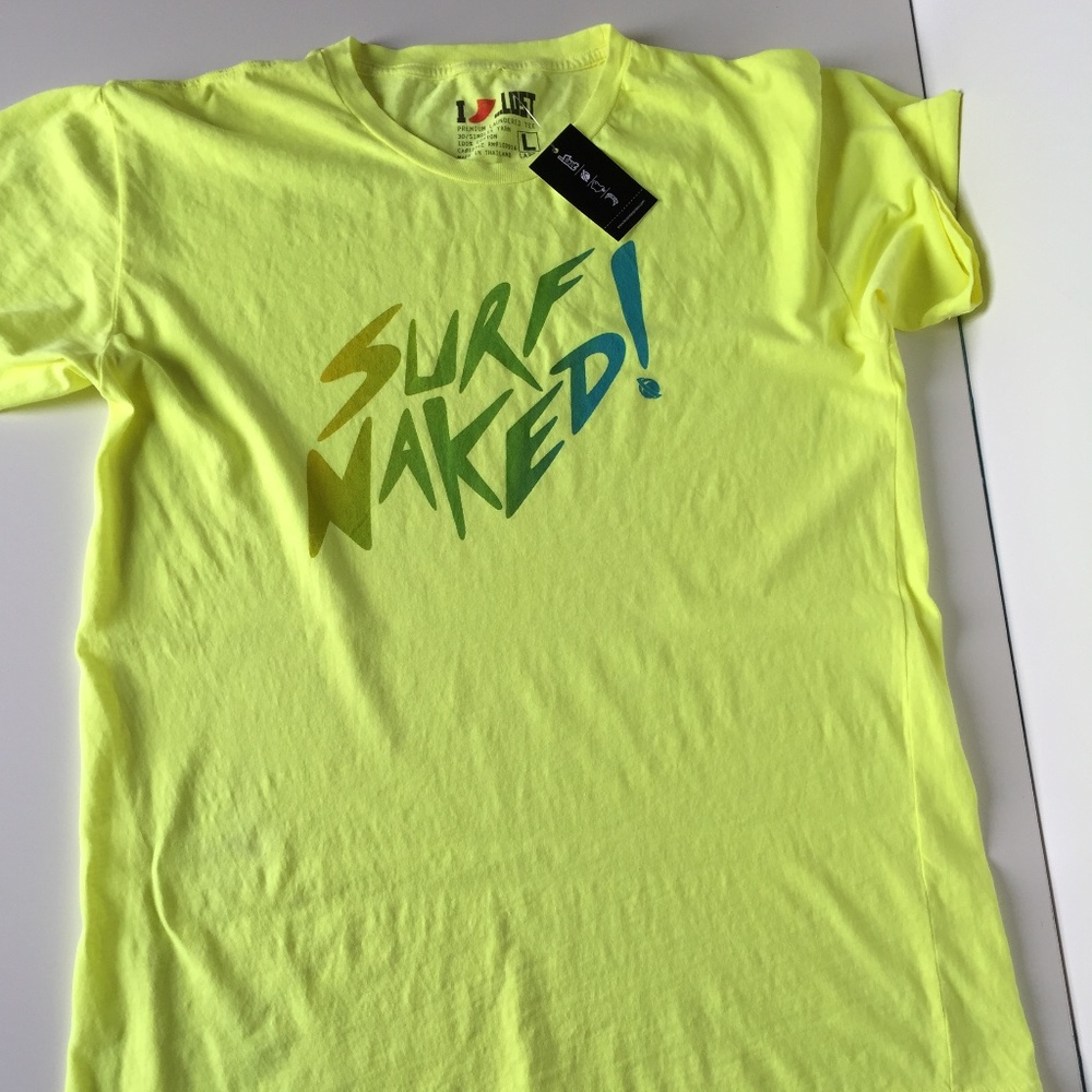 MEN'S LOST SHIRT YELLOW SIZE LARGE NWT